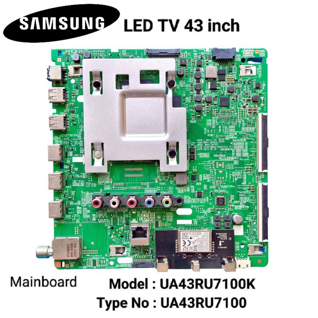 MB  SAMSUNG SMART LED TV UA43RU7100K UA 43RU7100K RU7100  Mainboard Part Mesin TV LED 43 inch Mobo 1