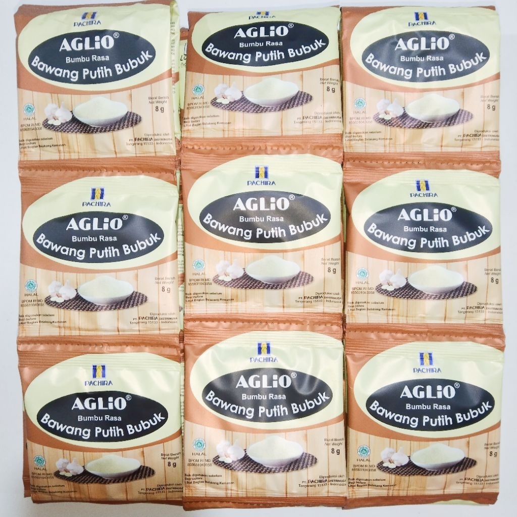 Bawang Putih Bubuk Aglio 1 Renceng isi 12 Sachet