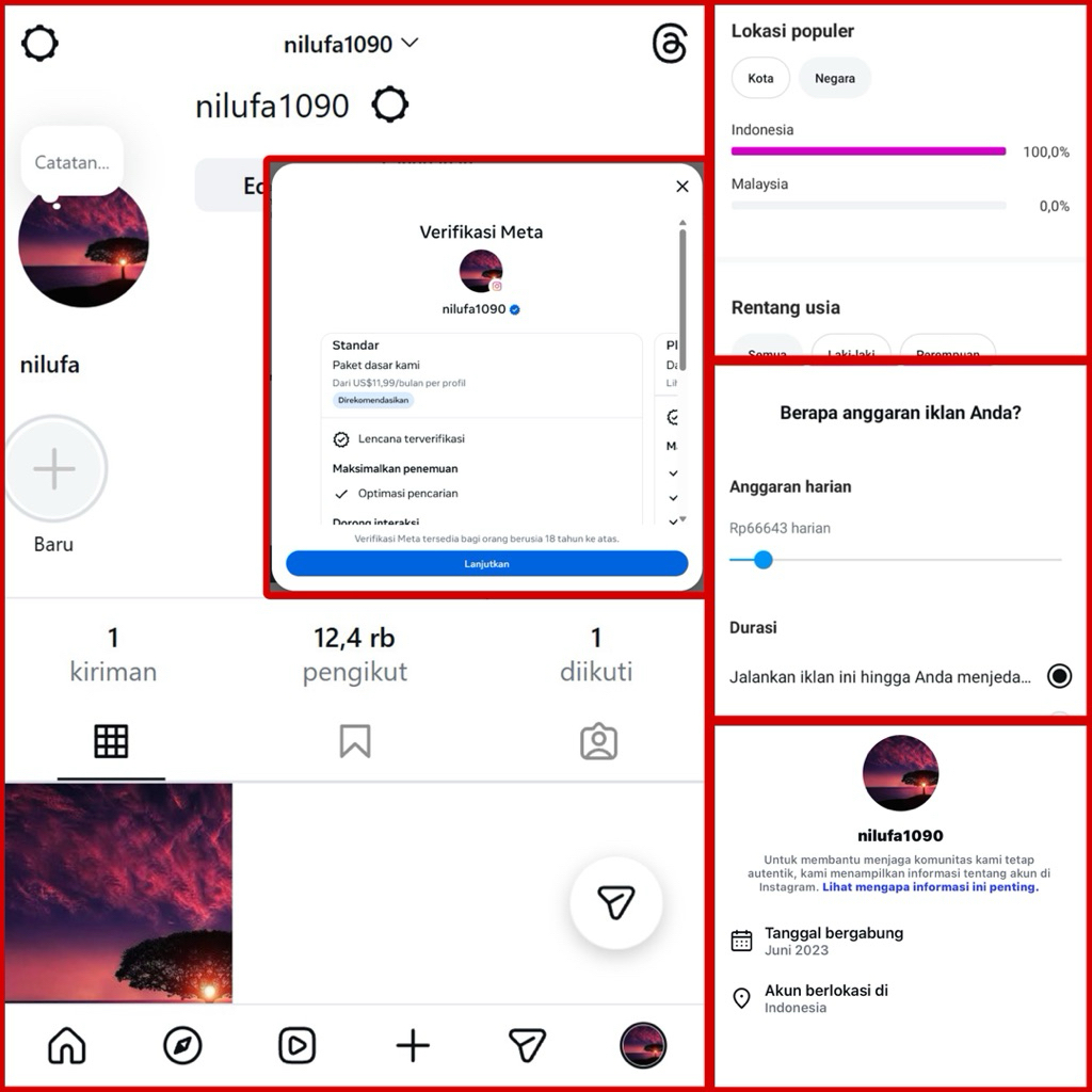 AKUN INSTGRAM SIAP VERIFIKASI BIRU