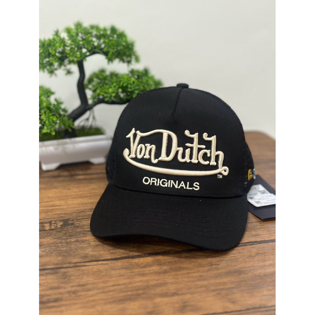 VONDUTCH topi trucker cap 1730 hitam putih NEW ORIGINAL 100%