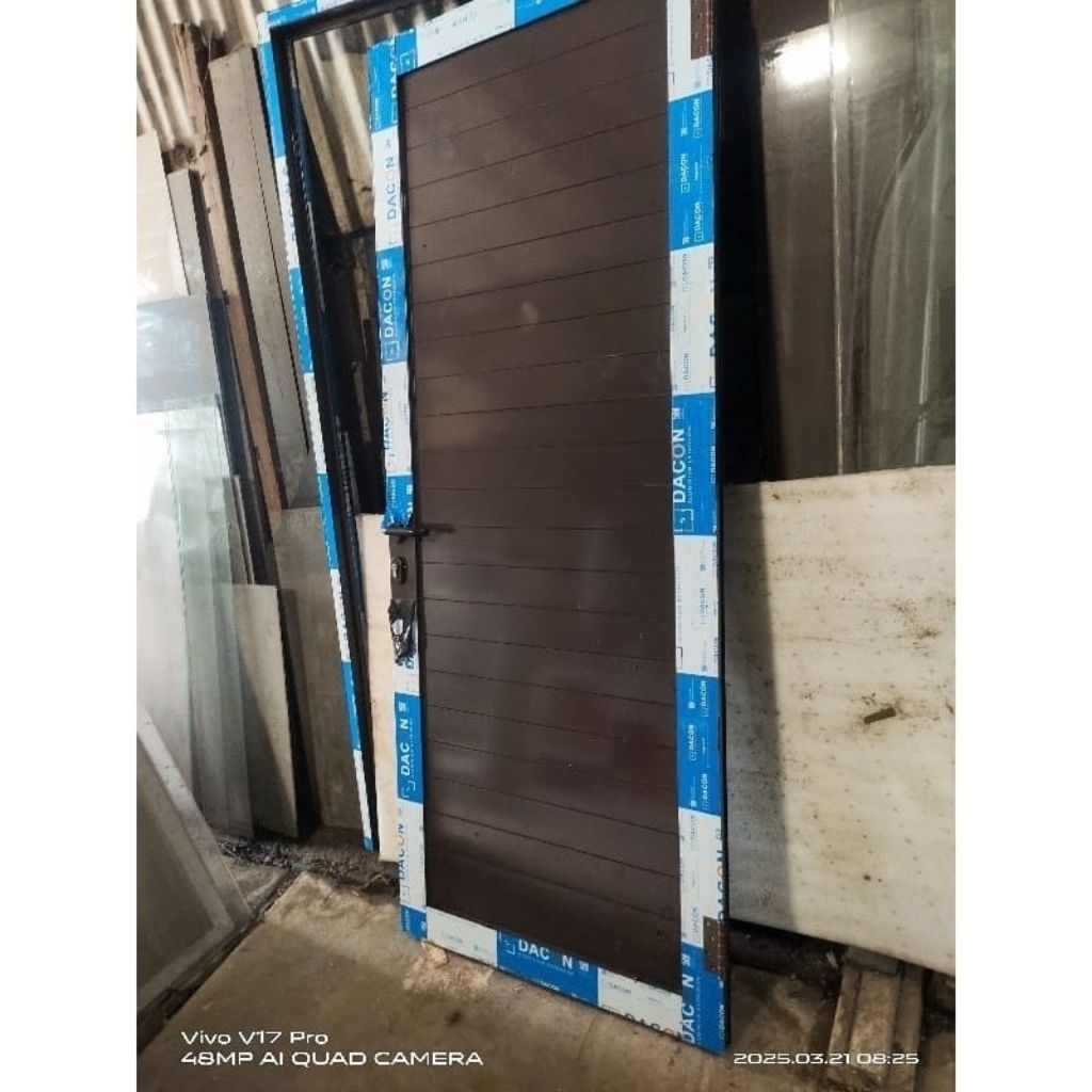 KUSEN+PINTU ALUMINIUM spandrel double UK.200x80 lengkap sudah free packing kayu