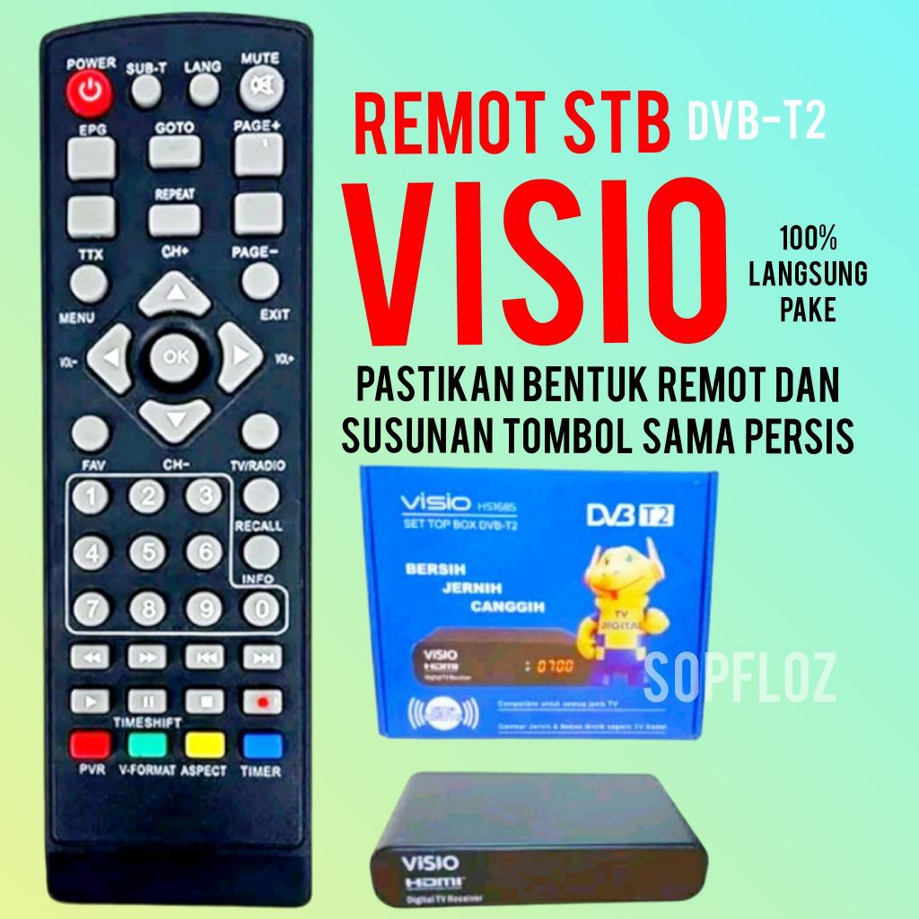 Remote set top box stb visio