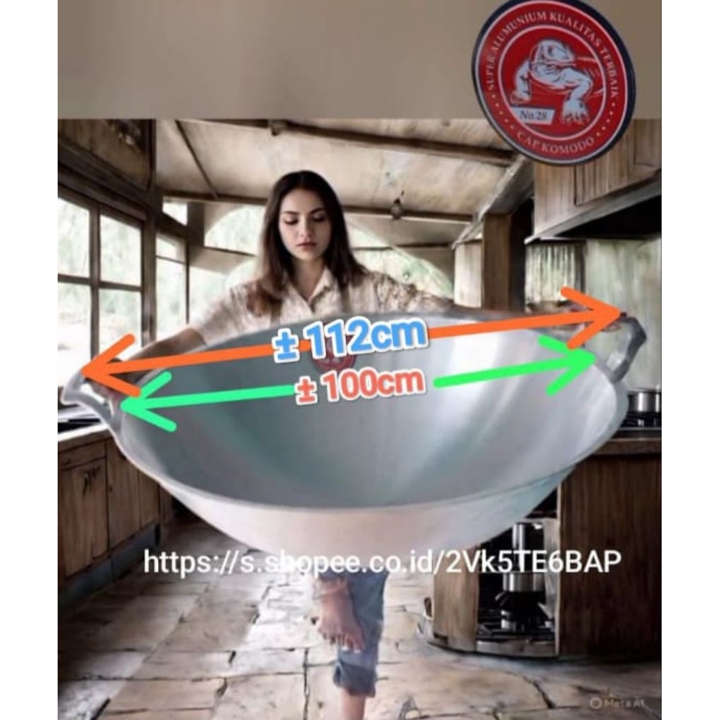 Wajan Besar Jumbo No.42 (100cm) Tebal Kuat