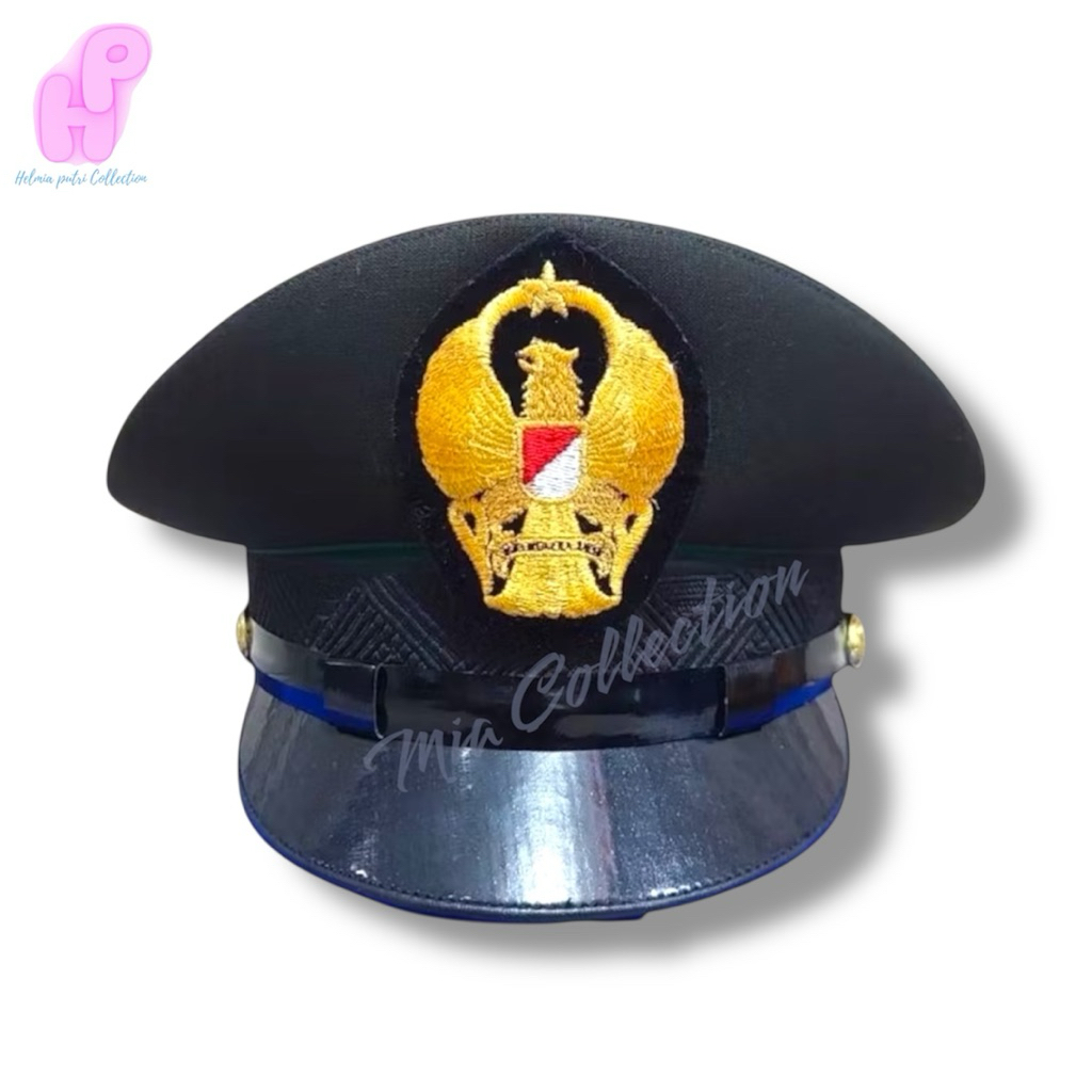 Topi Pet PDU Bintara TNI AD Pria Hijau Tua