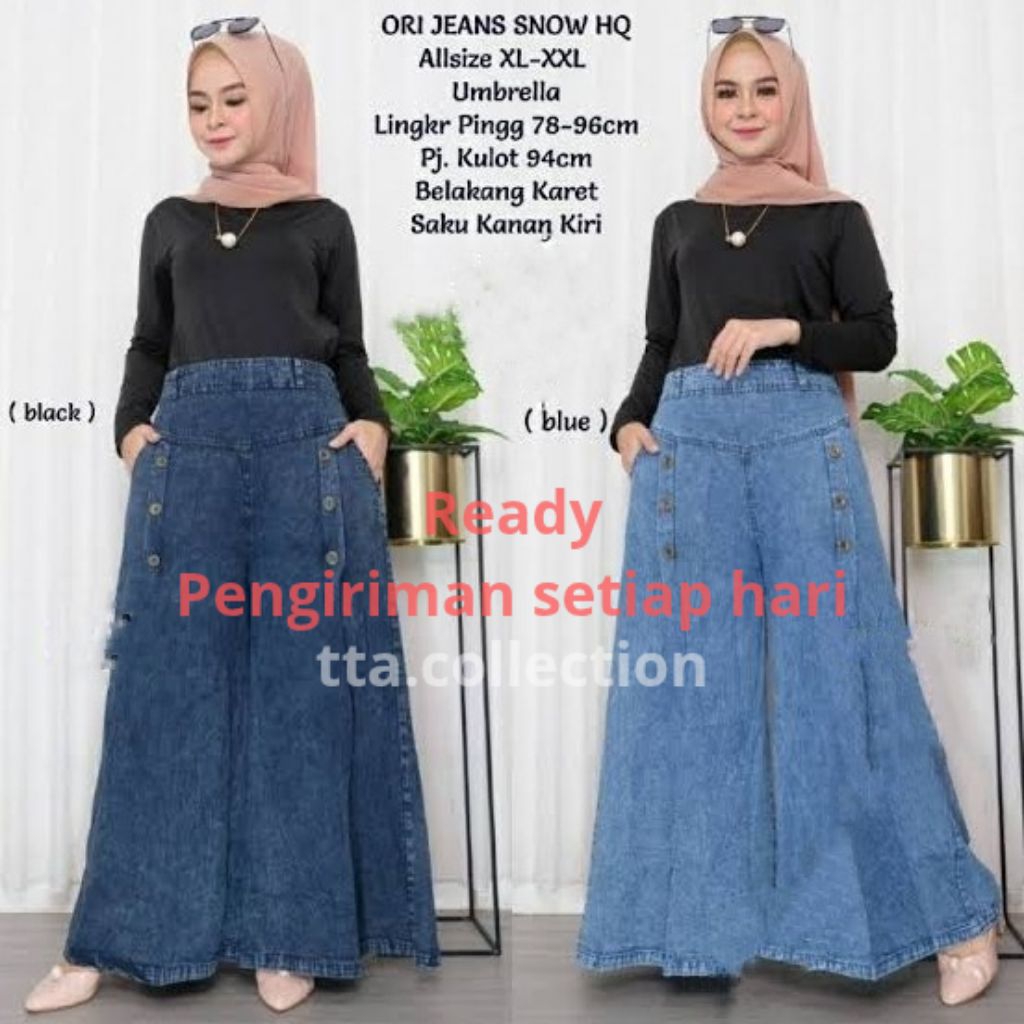 Kulot Paula Jeans Wanita / Kulot Paula Jeans Jumbo Wanita