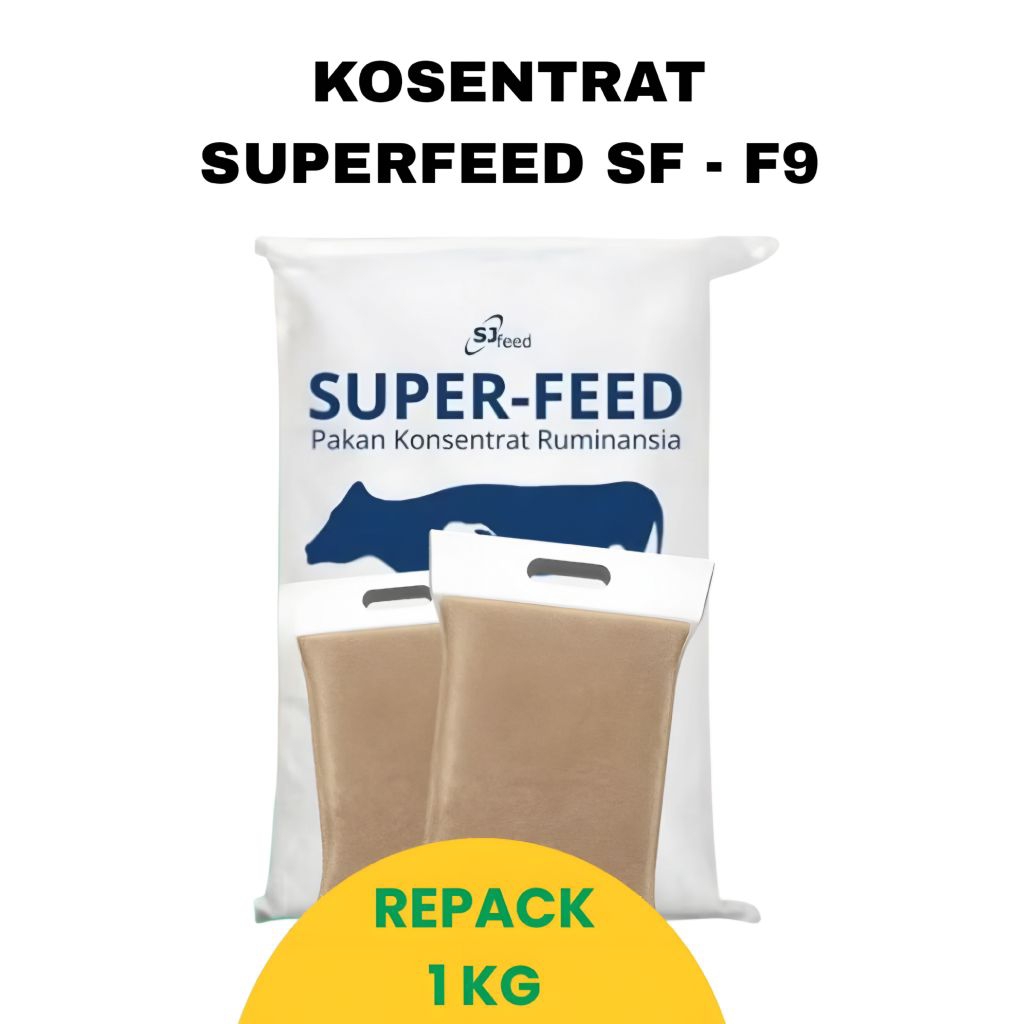 SUPERFEED SF - F9  Repack 1 Kg - Pakan Kosentrat Sapi, Kambing, DombaTinggi Nutrisi