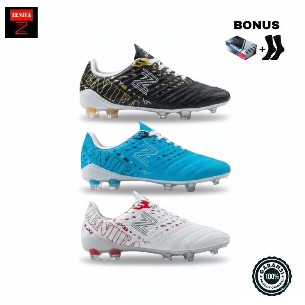 Sepatu Sepak Bola Zenifa Shikkari Dewasa Terbaru Sol Bening Sol Mangkok Size 39 - 43