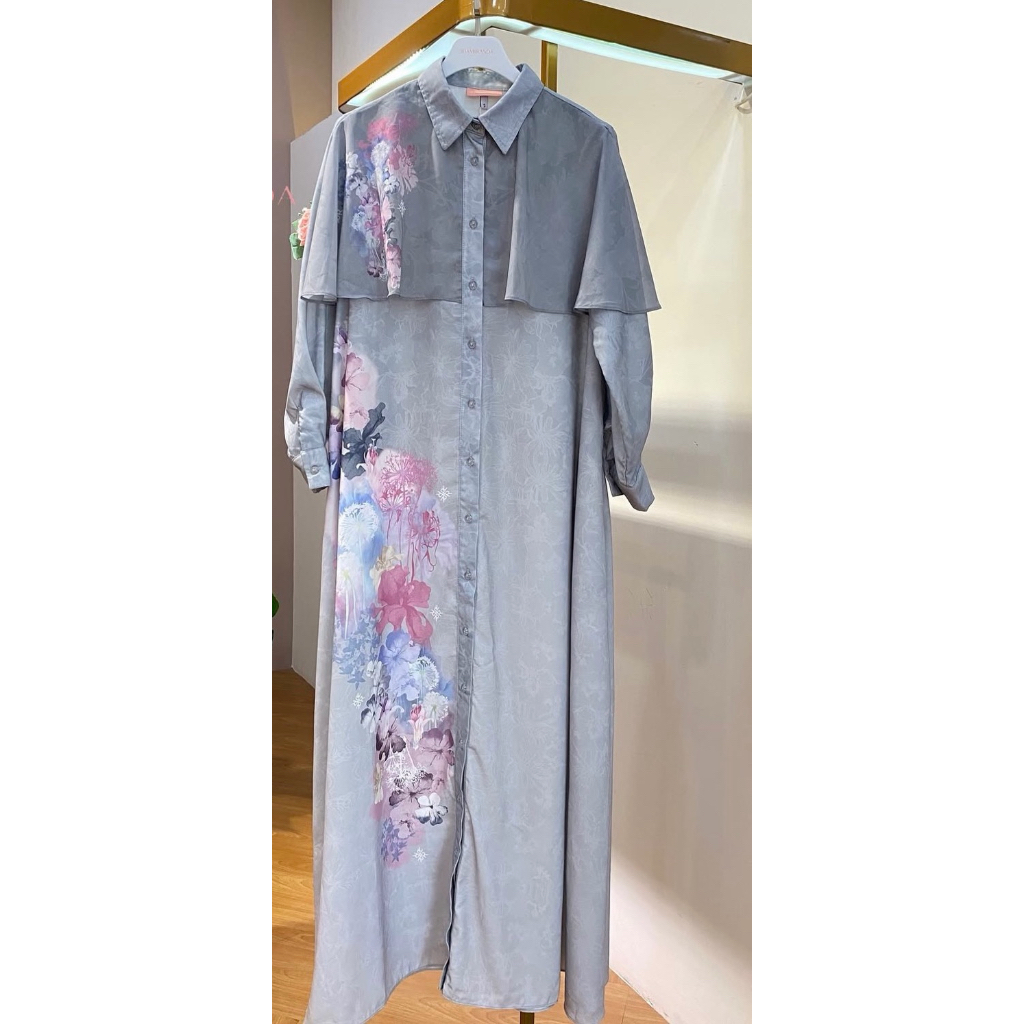 Avyana Dress Riamiranda Visana RM Kaftan Wanita Muslim Ria Miranda Abaya Gamis Winter 2024