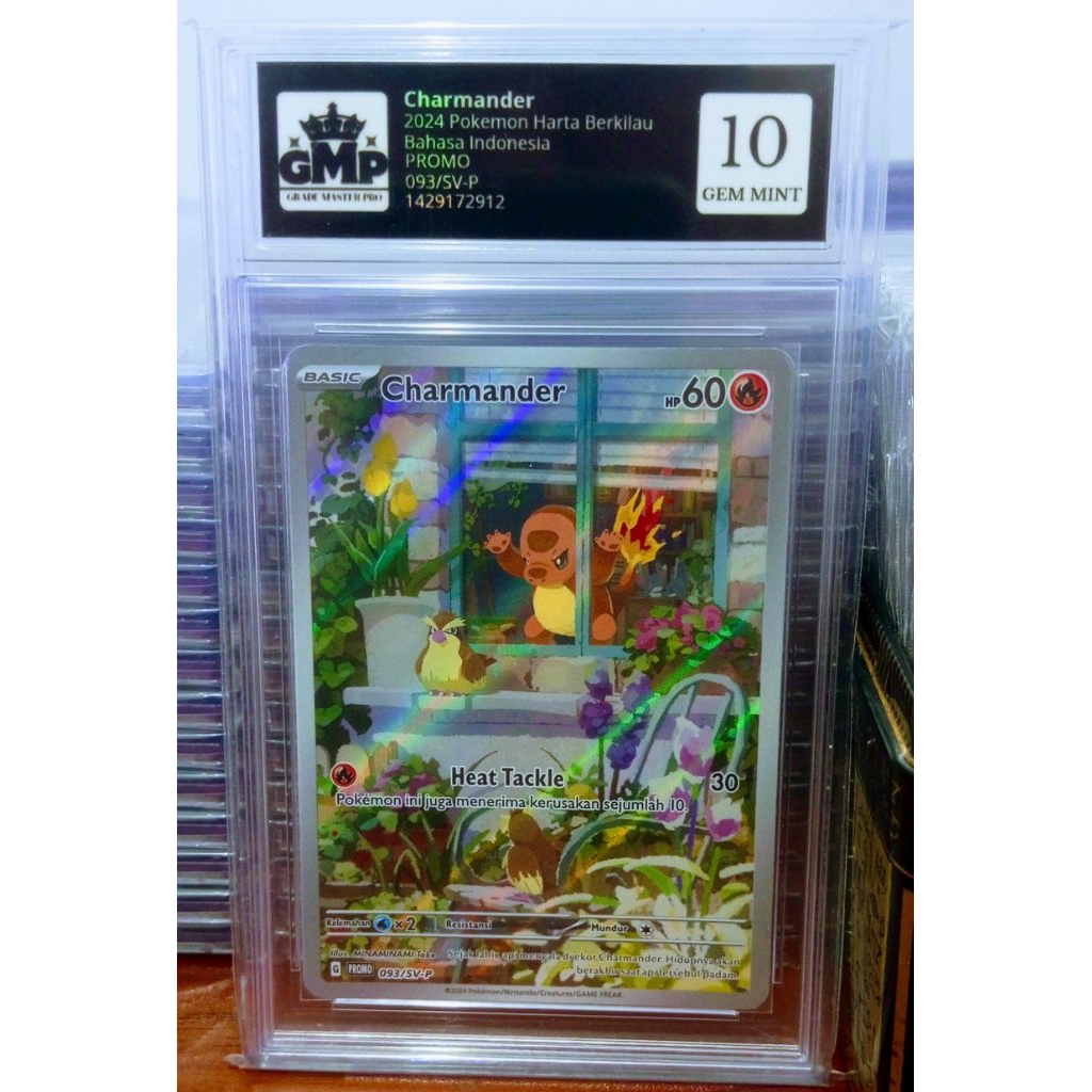 Charmander 2024 Pokemon Promo Harta Berkilau Grade Master Pro 10
