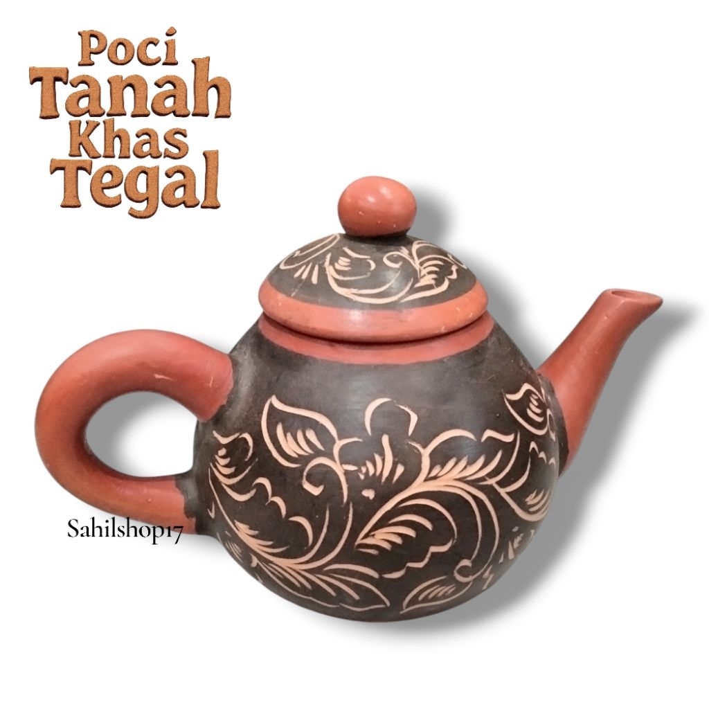 Poci tanah liat/teko tanah liat BATIK single(poci saja)