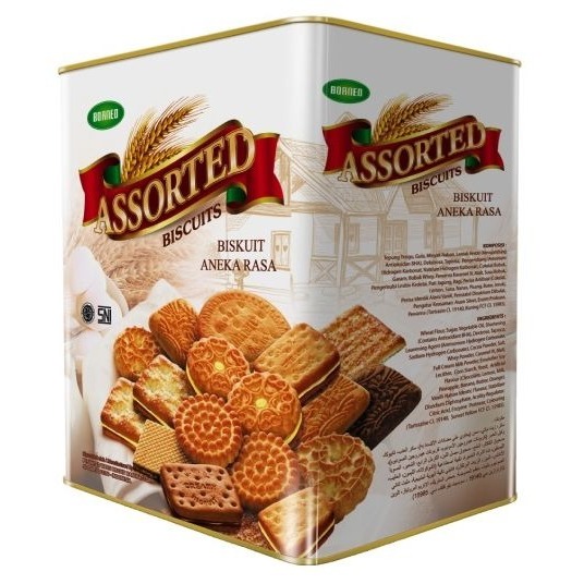 BORNEO ASSORTED SEGI 650 -Assorted Borneo 650gr - Biscuit Assorted Borneo 650g Biskuit Lebaran Kalen