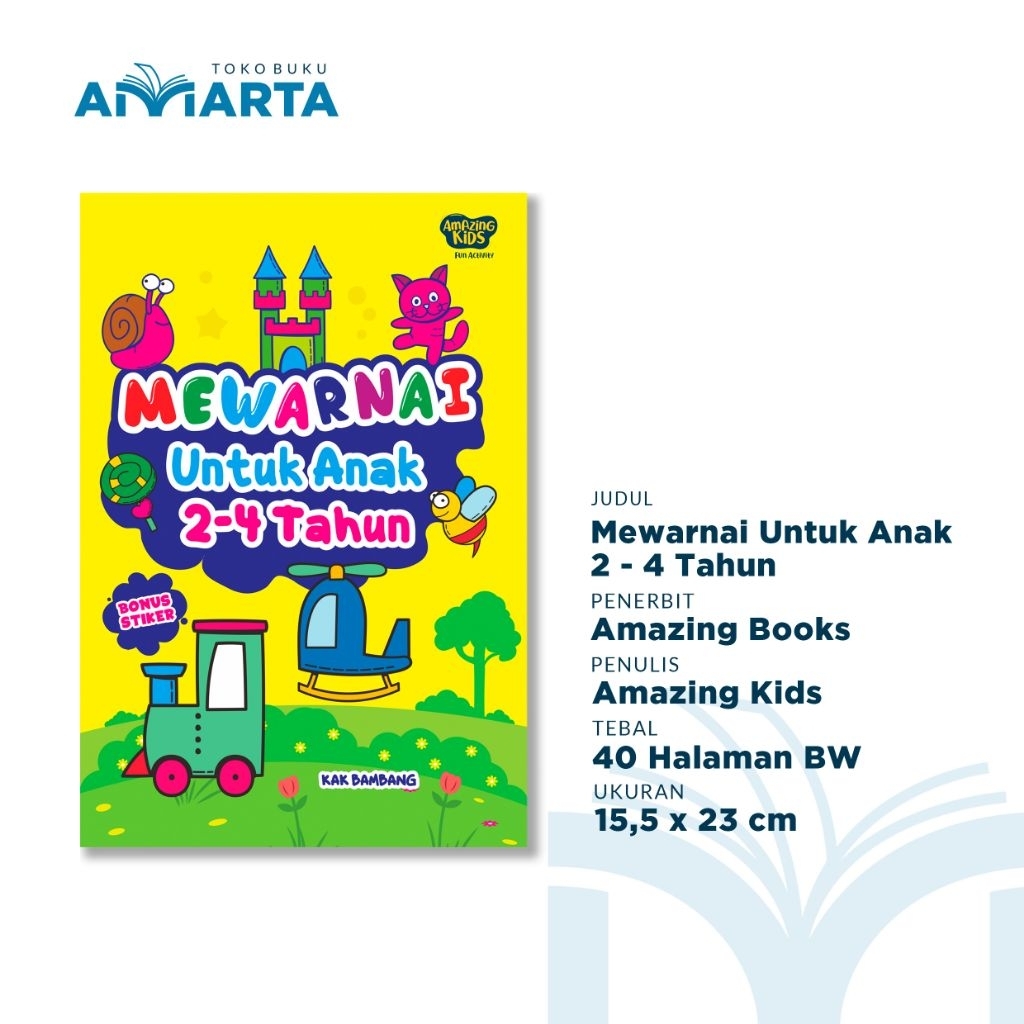 Buku Mewarnai Untuk Anak 2-4 Tahun