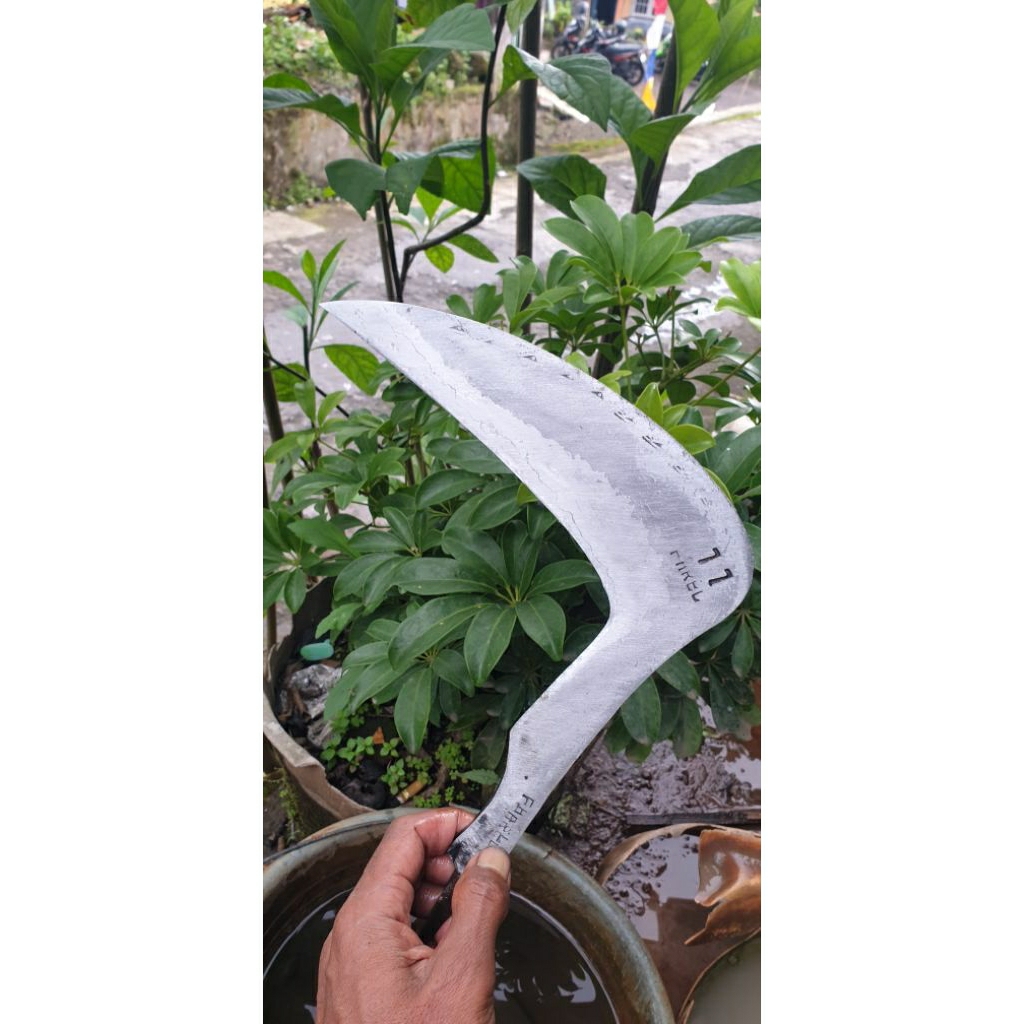 Arit pengaritan rerumputan.Baja isen