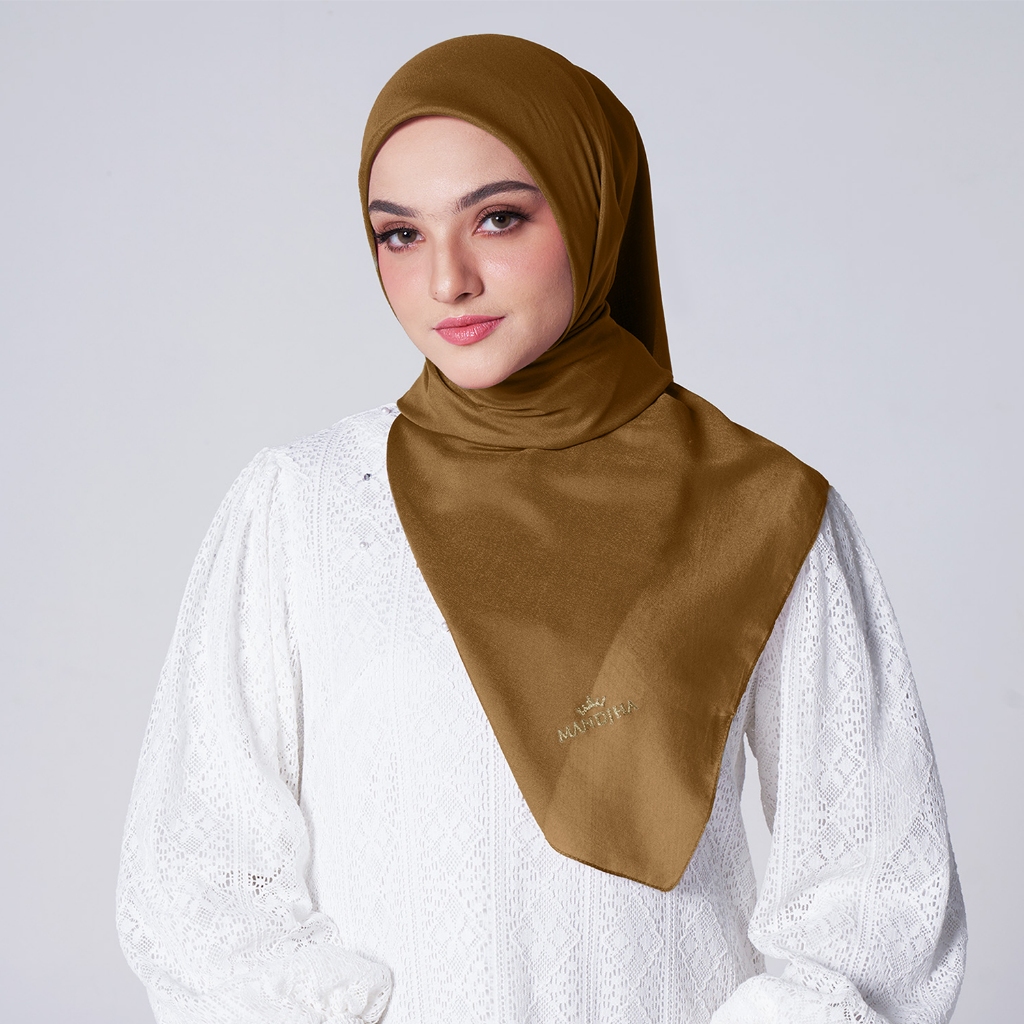 MANDJHA Essential Brown Sugar 126 Scarf By IVAN GUNAWAN - Jilbab Hijab Segi Empat Polos ORIGINAL MAN