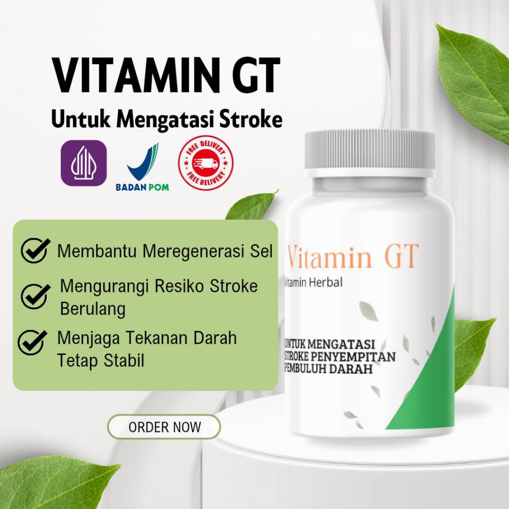 Vitamin GT Obat Herbal Stroke Ringan Dan Berat Kolesterol Darah Tinggi Paling Ampuh 100% Original