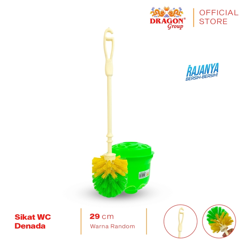 Dragon Sikat WC Bulat + Dudukan Sikat Toilet Kamar Mandi Nilon