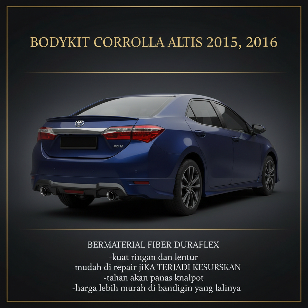 BODYKIT COROLA ALTIS 2014 2015 2016 BODY KIT ALTIS BODIKIT ALTIS
