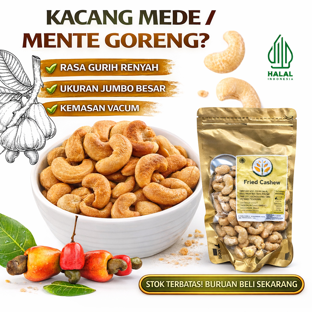 Kacang Mete 250gram(1/4kg) / Mede Mente Matang Goreng 250gram(1/4kg)