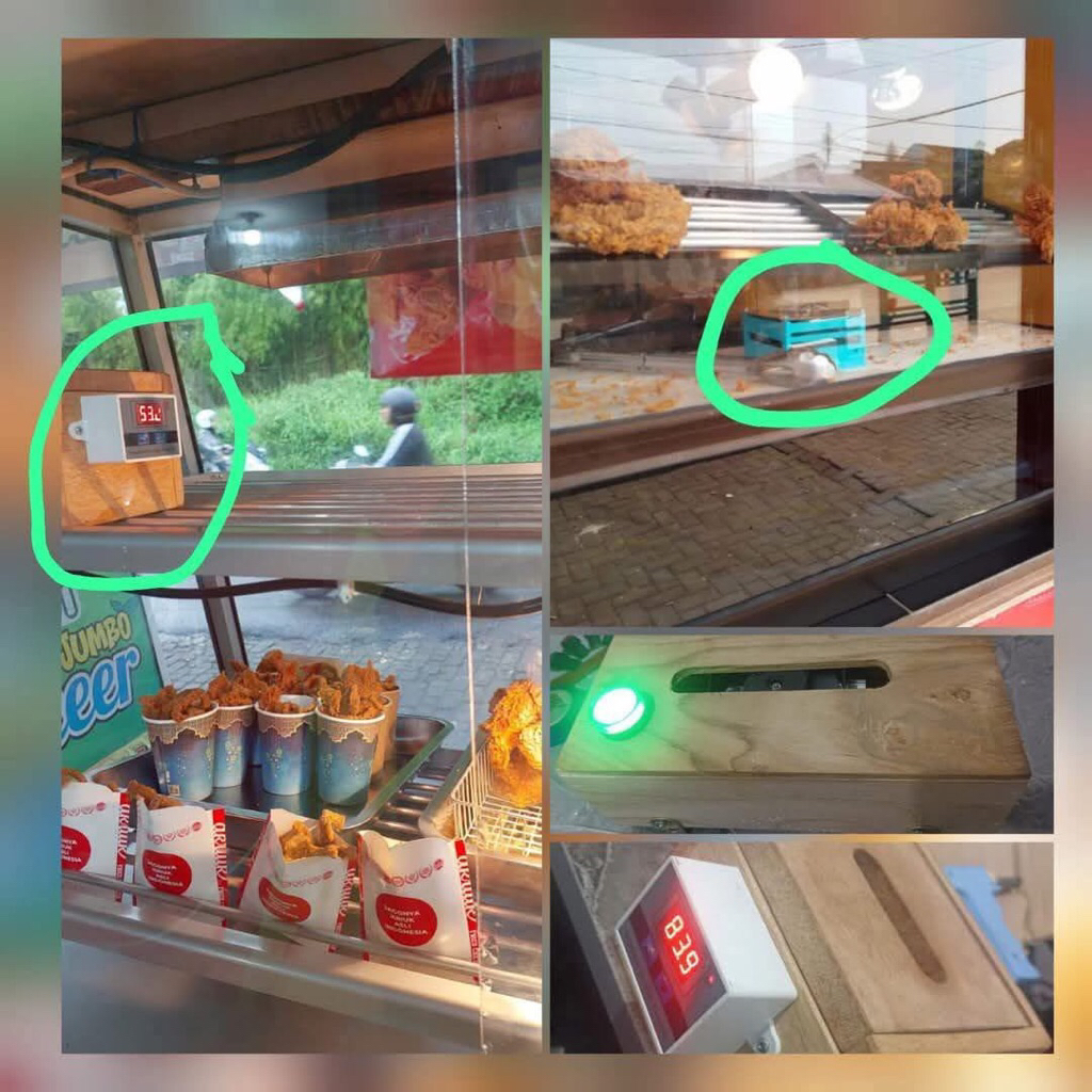 KIPAS Penghangat gorengan ayam chicken food warmer