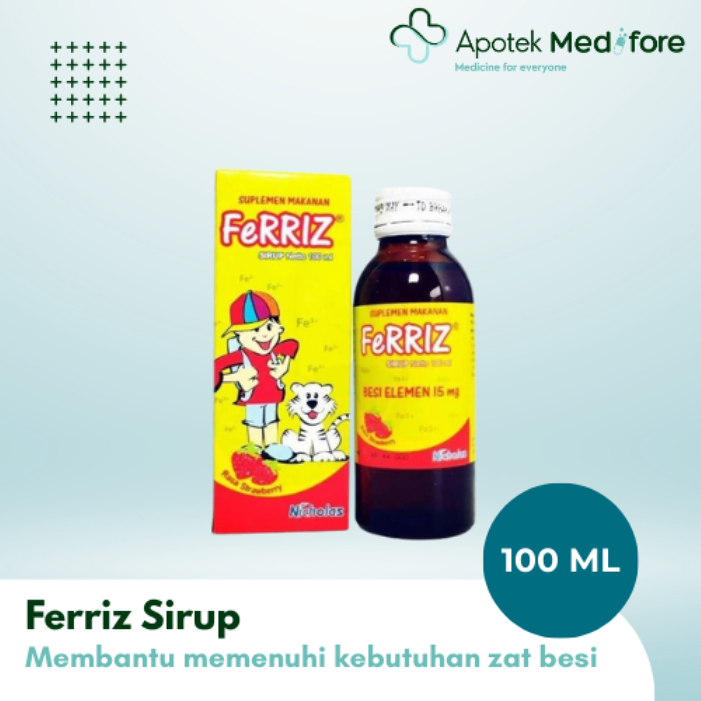 FERRIZ SIRUP 100ML - Suplemen Zat Besi Untuk Anak 2-12 tahun