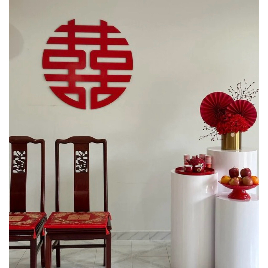Sticker Shuangxi - Dekorasi Sangjit Wedding / Hiasan Sangjit Wedding / Aksesoris Sangjit Wedding
