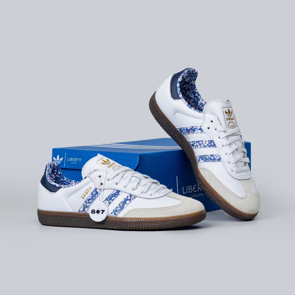 Adidas Samba OG Liberty London Floral White Blue