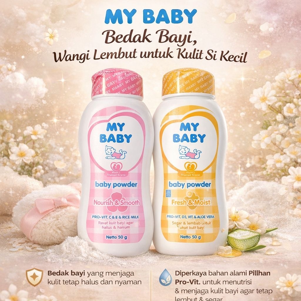 My Baby Powder | 50gr | bedak bayi wangi lembut untuk kulit si kecil