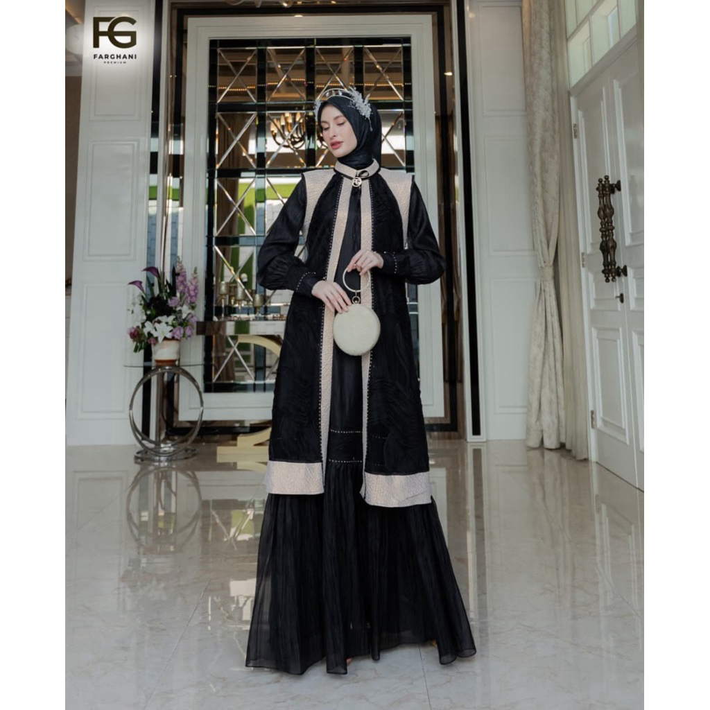 Gamis syari brand Farghani syari set