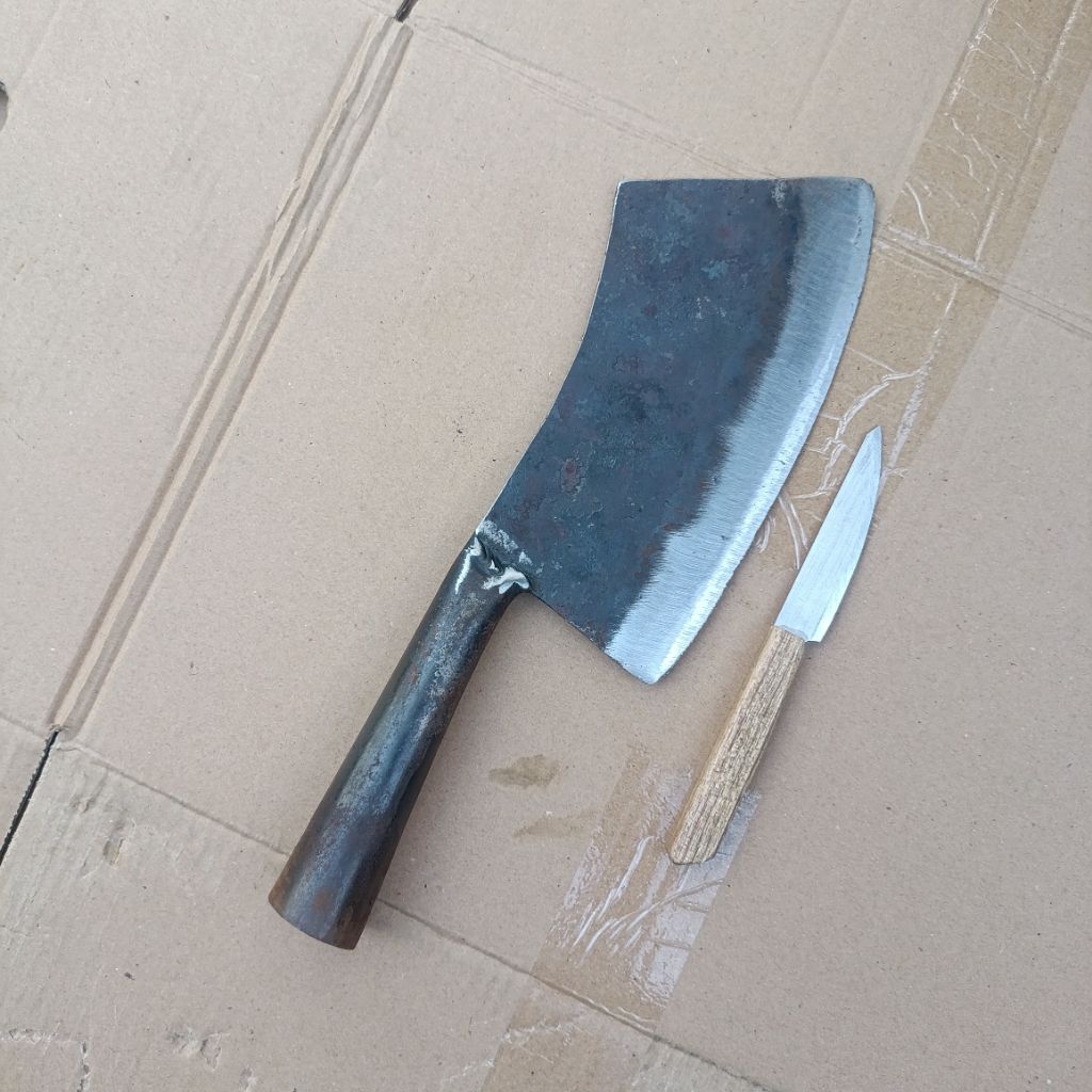 Promo Pisau Cacah Daging Baja Per Asli pisau cincang daging sapi Pisau Masak Super Tajam bonus pisau