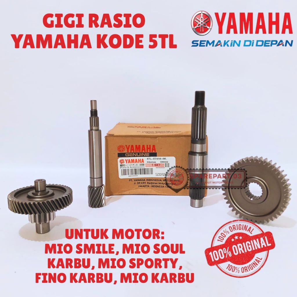 GIGI RASIO ORIGINAL YAMAHA 5TL, GIGI RASIO MIO SMILE, GIGI RASIO MIO SPORTY, GIGI RASIO MIO SOUL KAR
