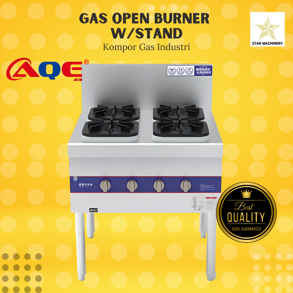 AQE Gas Open Burner with Stand - Kompor Gas Industri Open Burner dengan Stand