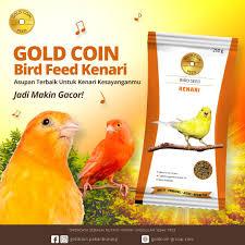 gold coin kenari pakan untuk semua burung pemakan bijian BERAT 250GRAM COCOK UNTUK KENARI LOVEBIRD