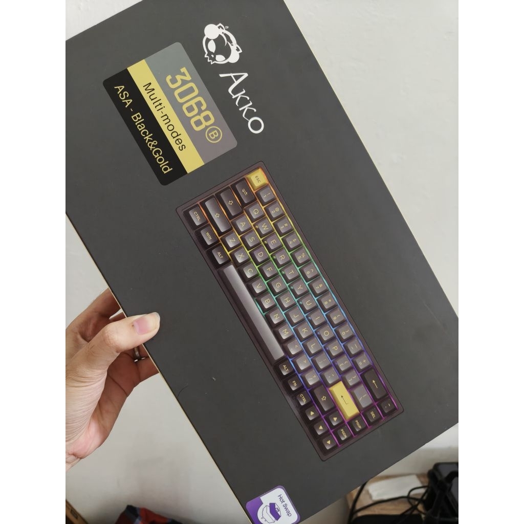 Akko 3068B Plus Gold Multi Connection Mode Keyboard Mechanical