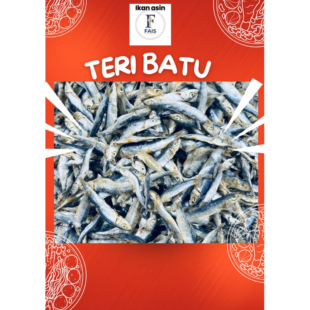 ikan asin teri hitam | teri batu 500 gram