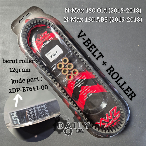 XWZ Vanbelt V-Belt VBelt V Belt Set Free Roller NMAX 150 OLD ABS 2015 2016 2017 2018