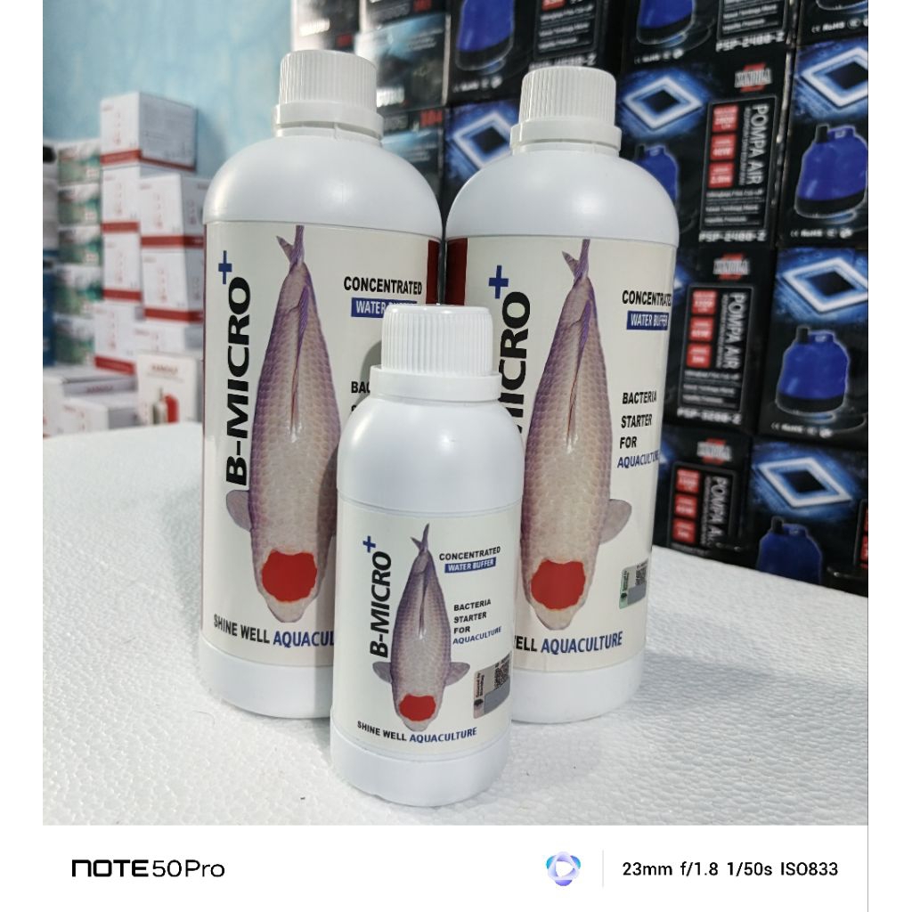 B-MICRO+ Probiotik Pengurai Amonia Kolam & Aquarium | Bacteria Starter Ikan Hias & Budidaya | Lactob