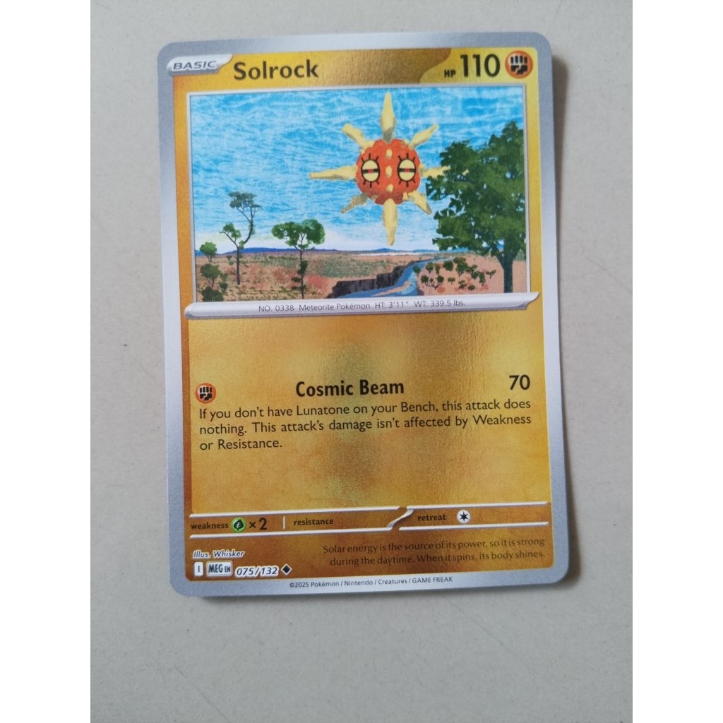 kartu pokemon original holo miror solrock meg 075/132