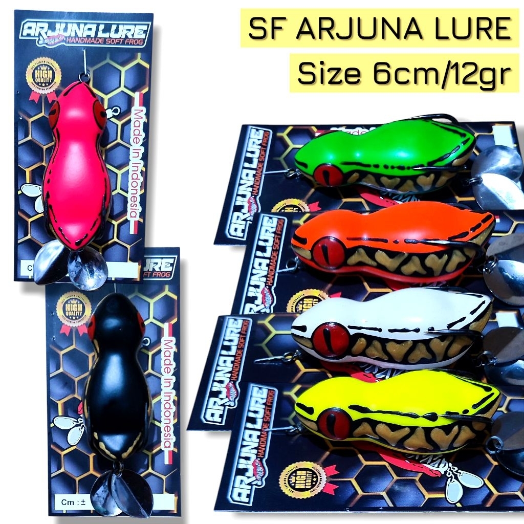 SOFT FROG BEBEK ARJUNA LURE 6CM. umpan casting gabus toman. lure casting gabus toman