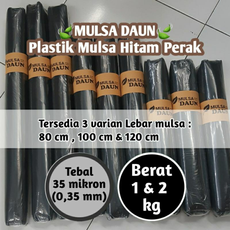 MULSA Plastik pertanian 1 kg & 2 kg hitam perak