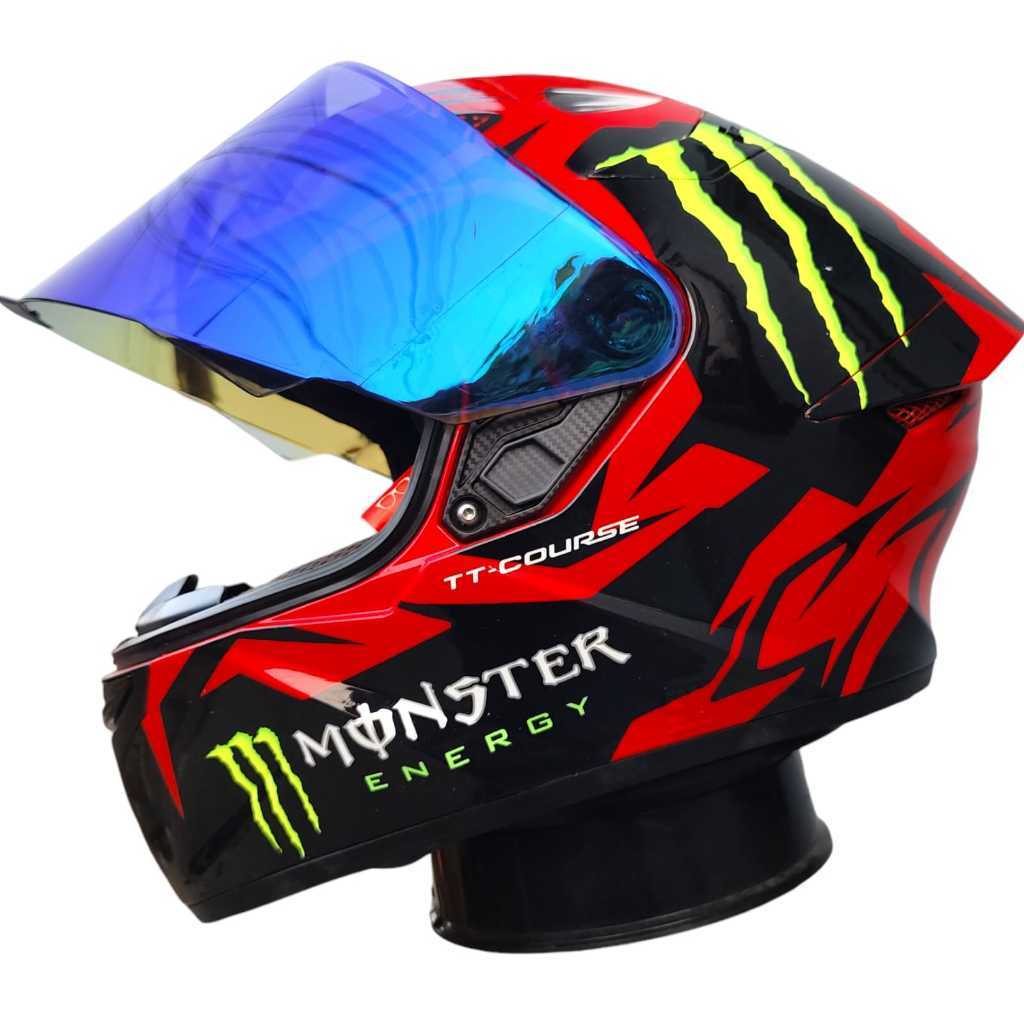 KYT TT Course Shark Lorenzo Helm Ringan M-XL