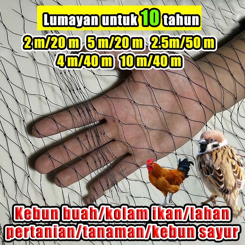 Jaring Burung 5m x 20-50 Meter JARING BURUNG JARING AYAM MURAH JARING AYAM METERAN JARING UNGGAS Per