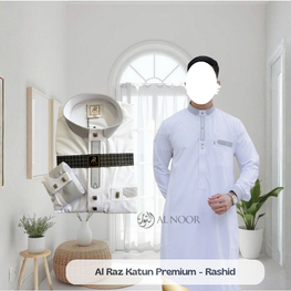 Jubah Saudi | Gamis Pria | Al Raz Kombinasi Premium Katun - Pusat Grosir Al Noor
