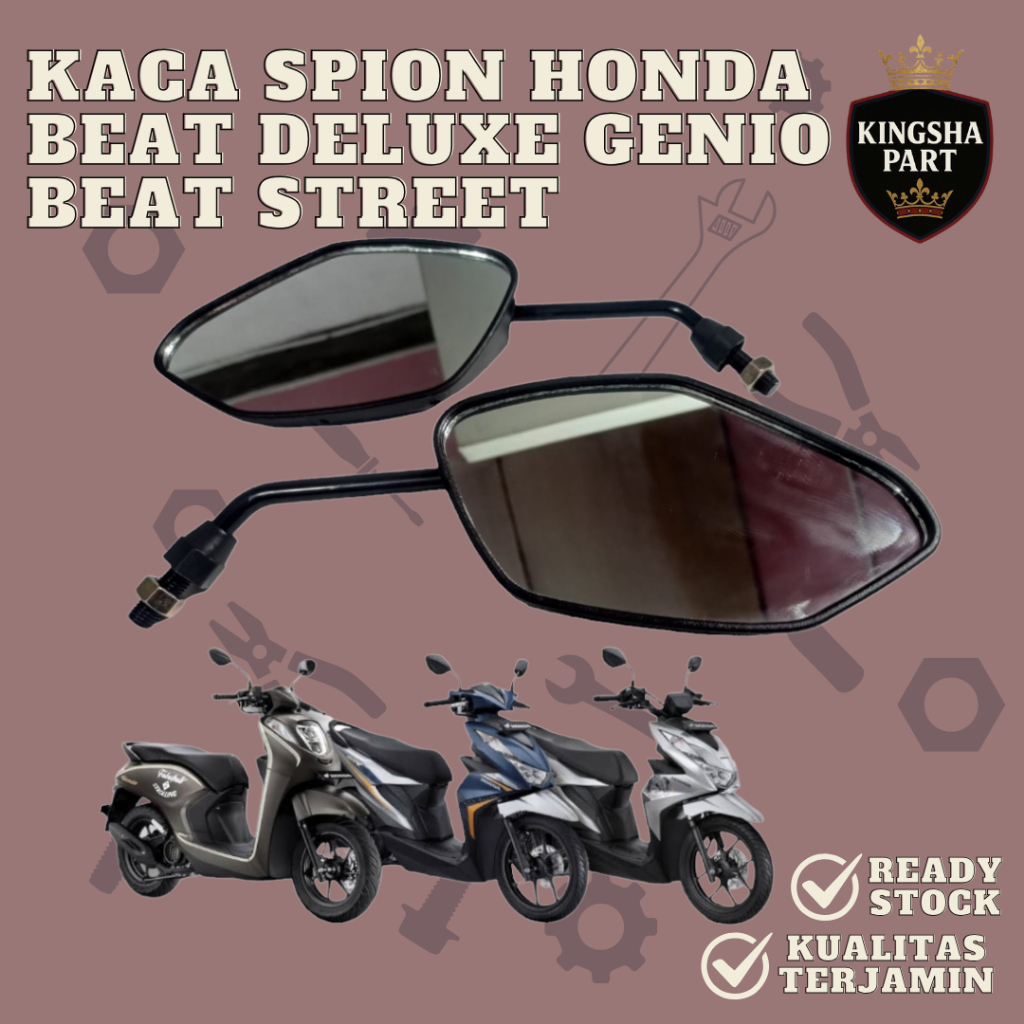 kaca spion honda beat deluxe beat street genio sepasang spion beat deluxe spion beat new