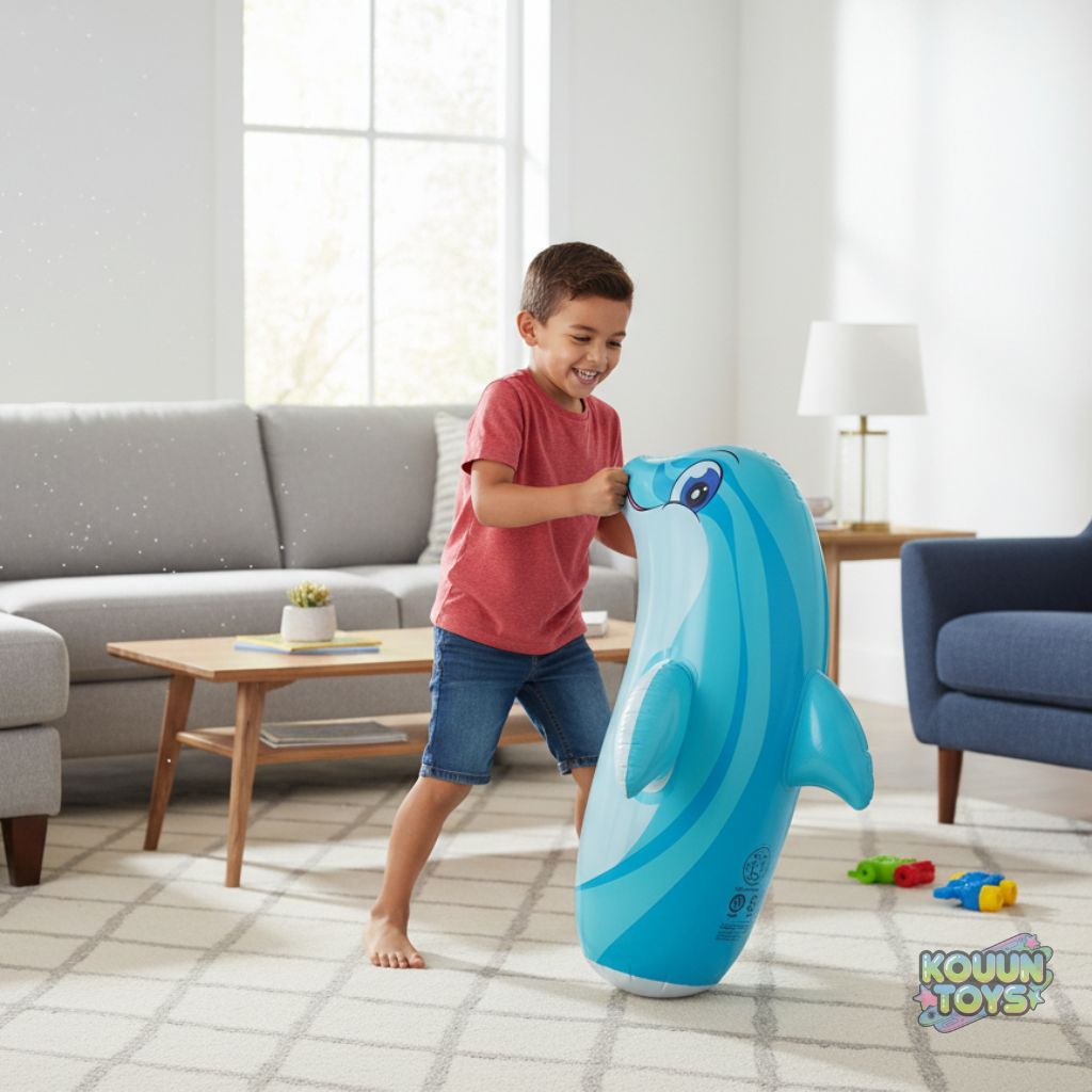 Balon Tinju Tiup Samsak Anak Kid Bop Bags Intex Binatang Lumba Naga Dinosaurus Dragon Animal Wrestle