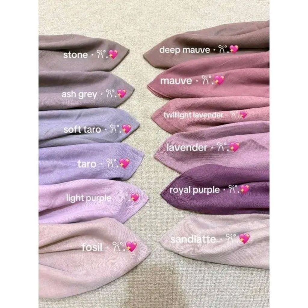 Hijab Segi Empat Varisha Paris Jadul Polos - Coklat Susu, Bahan Premium Lembut