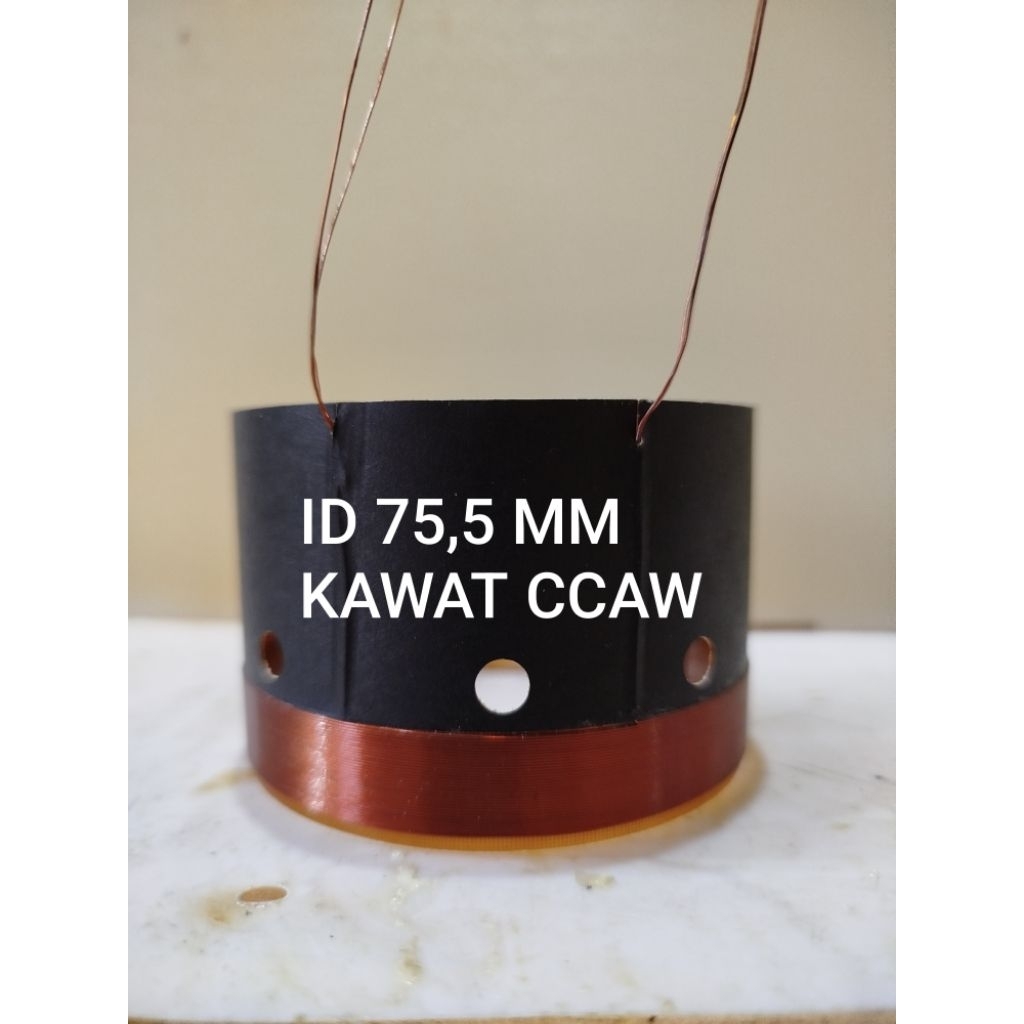 spul spoel voice coil speaker ID 75,5 MM CCAW