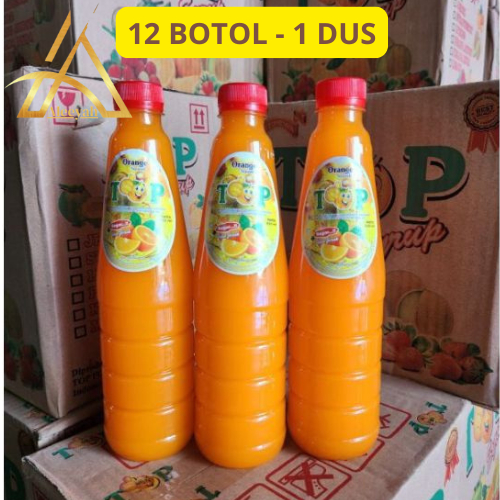 1 DUS - 12 BOTOL Sirup Orange Squash Top 630ml Enak Menyegarkan
