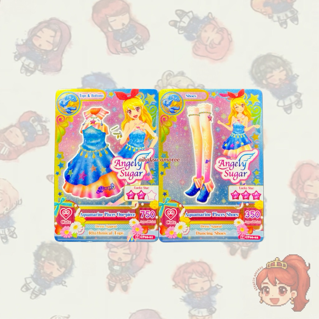 Aikatsu CP Angely Sugar Zodiac Aquamarine Pisces Set Ichigo Hoshimiya