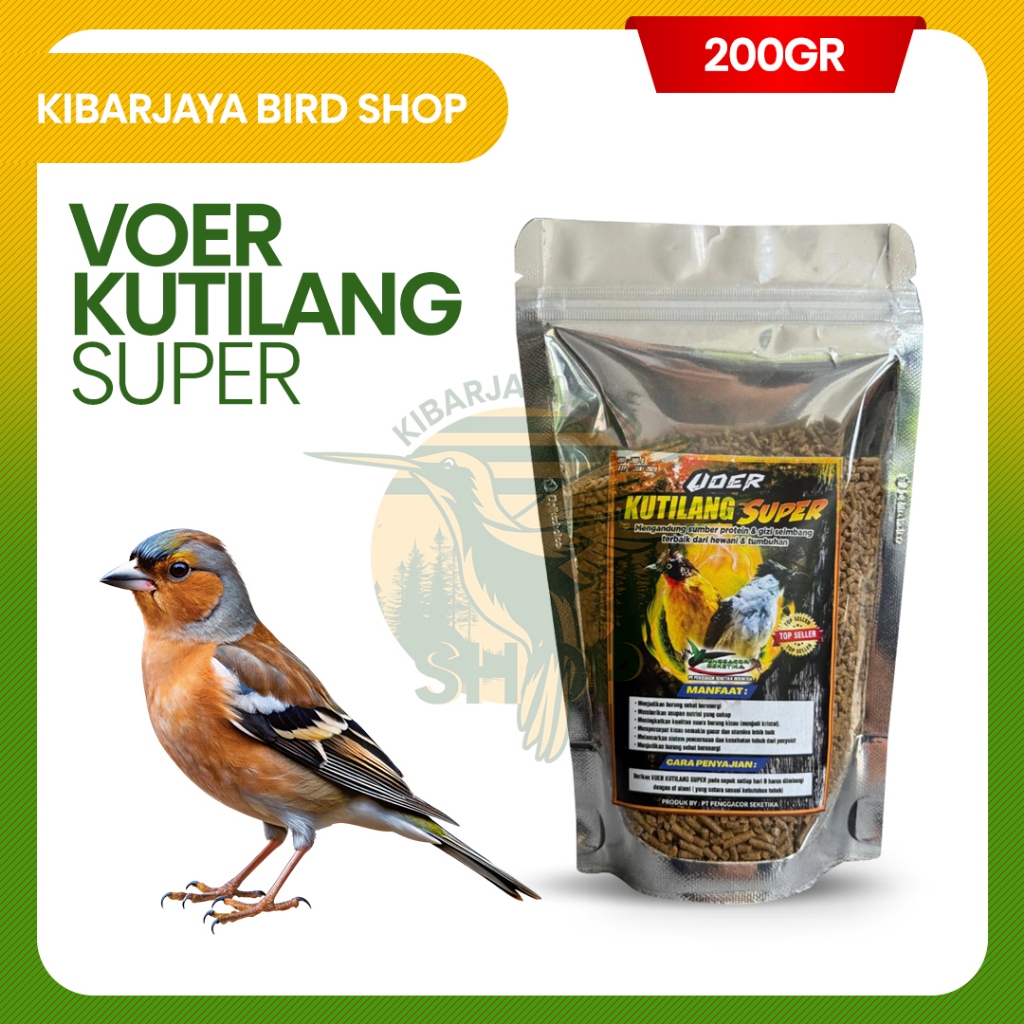 [TERMURAH] VOER KUTILANG SUPER 200G PAKAN HARIAN TINGGI PROTEIN VITAMIN PENGGACOR BURUNG KUTILANG