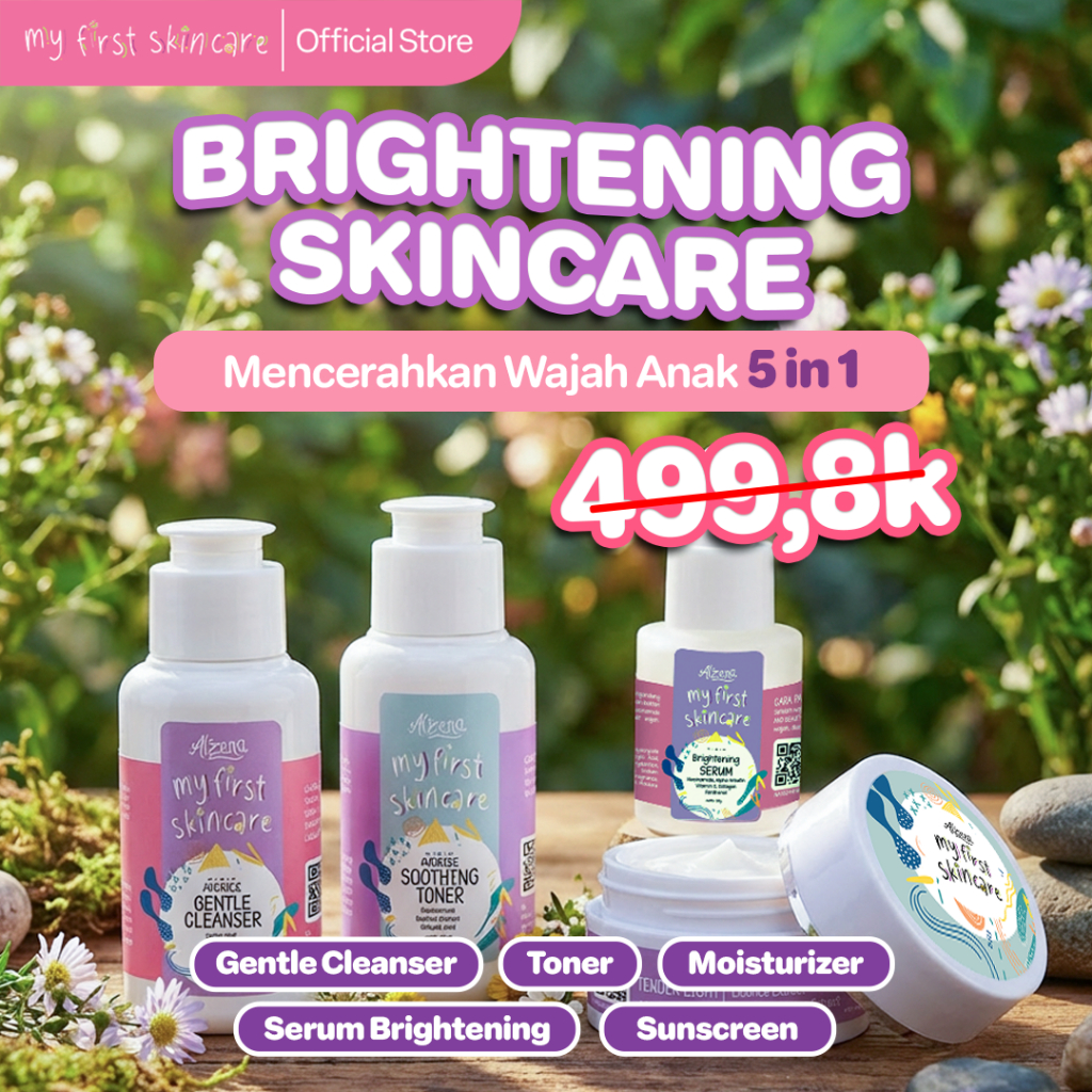 [DAPAT 5 IN 1] Paket Brightening My First Skincare - Pencerah Wajah Anak Halal BPOM | Skincare Pence